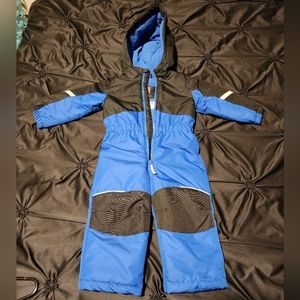 2T blue with black one-piece snowsuit by Swiss Tech NWOT